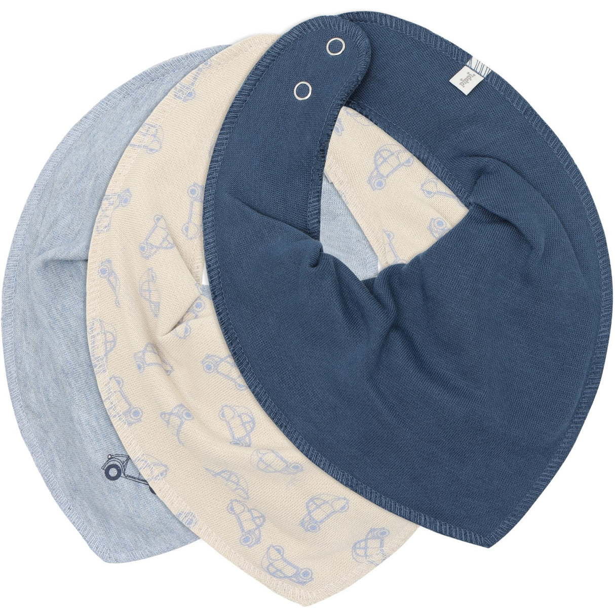 Pippi Dark Denim Bandana Stof Savlesmæk Boy - Aop (3-Pack)