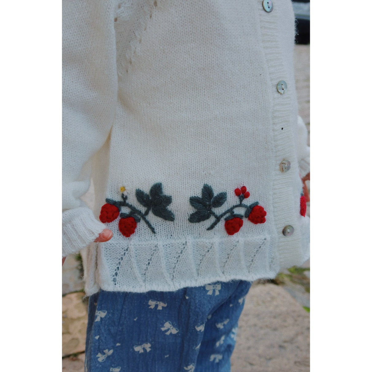 Konges Sløjd Bright White Minia Flæse Cardigan