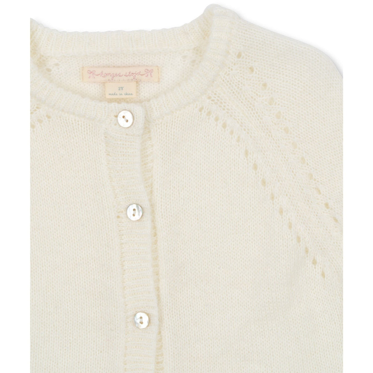 Konges Sløjd Bright White Minia Flæse Cardigan