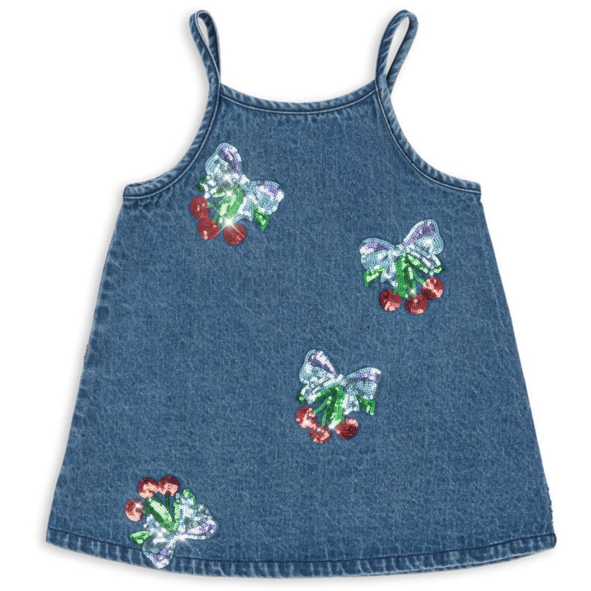 Konges Sløjd Amarena Sequin Magot Paliet Strop Kjole Denim GOTS