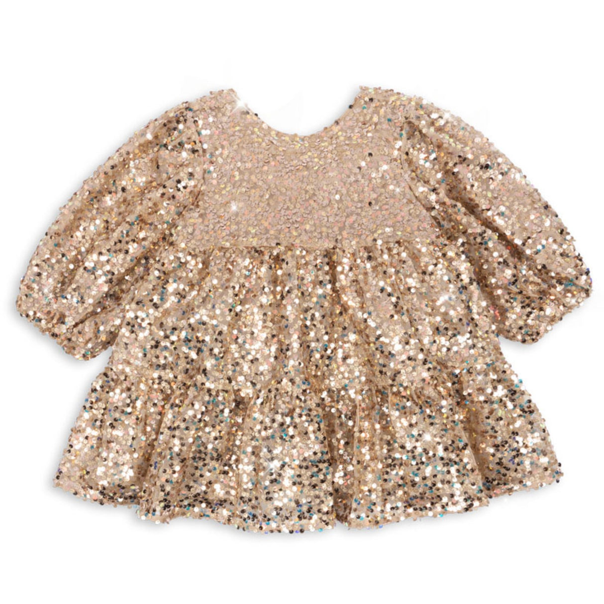 Konges Sløjd Gold Glitter Lila Sequins Sløjfe Kjole