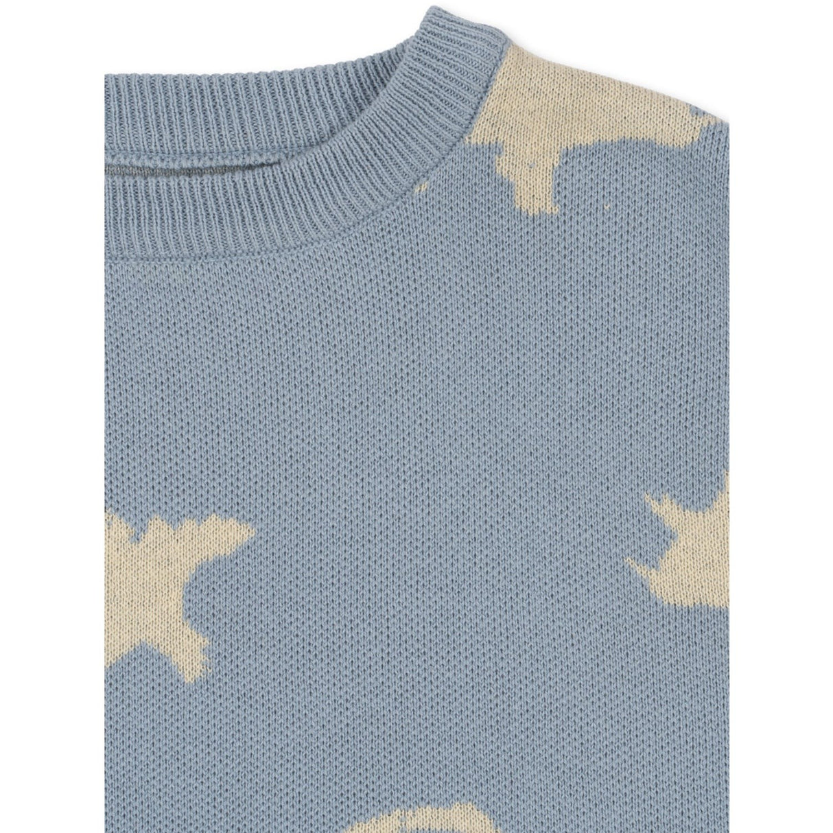 Konges Sløjd Dino Mist Lapis Strik Sweater GOTS