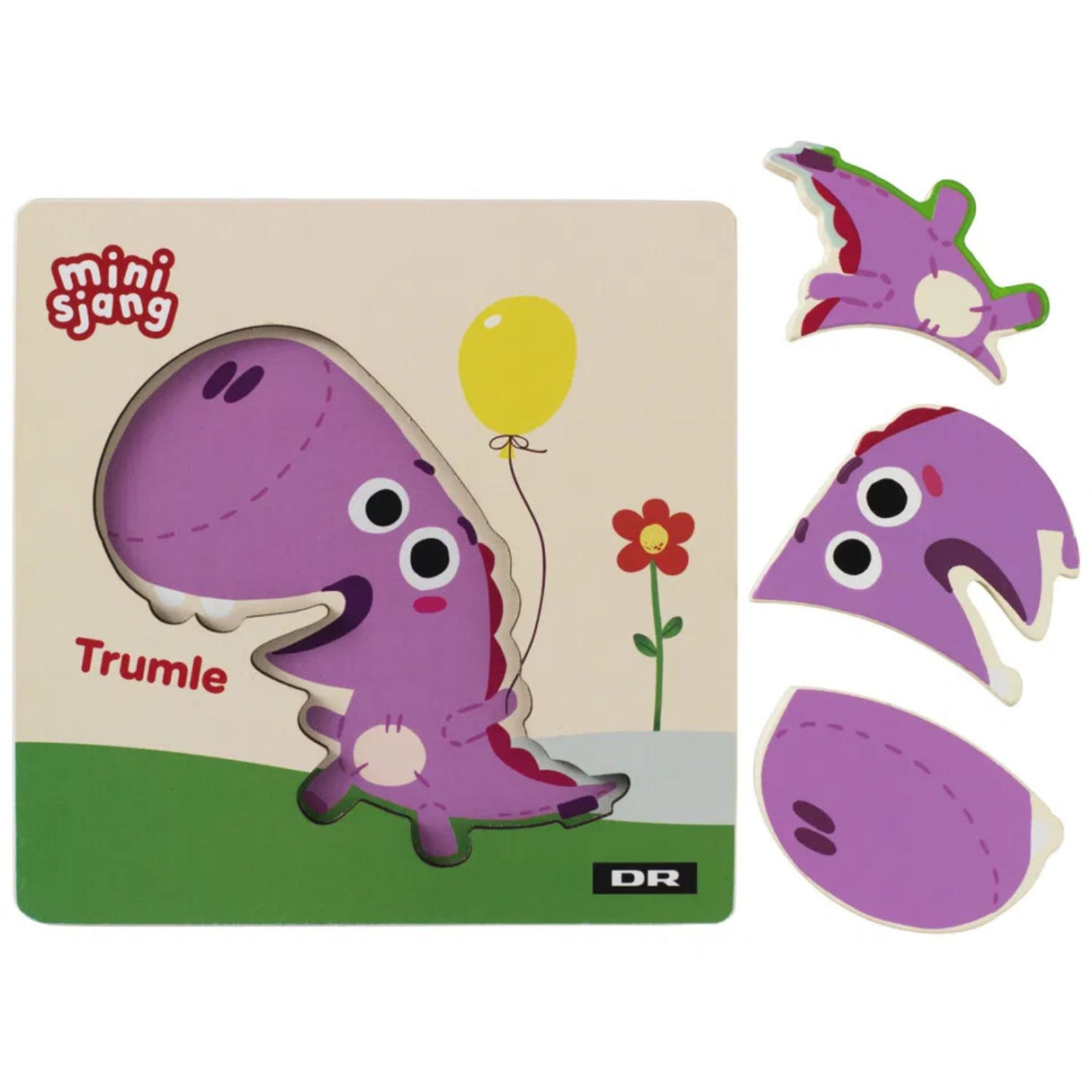 DR Træpuslespil, 3 Brikker, Trumle