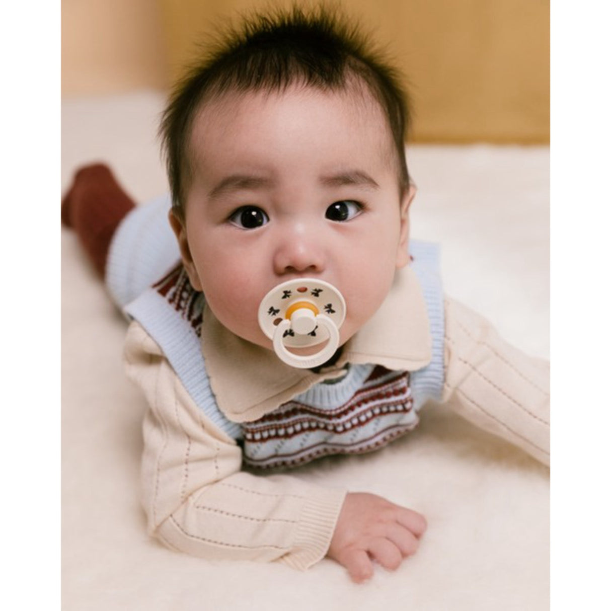 Bibs Ivory/Plum Sut Colour Holiday Sløjfe 2-Pak Latex