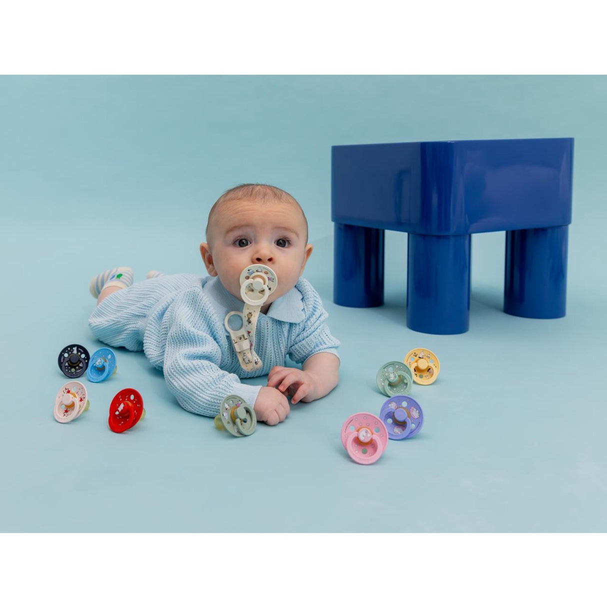 Bibs X Moomin Ivory/sage Colour Sut & Loop Clip Gavesæt Latex