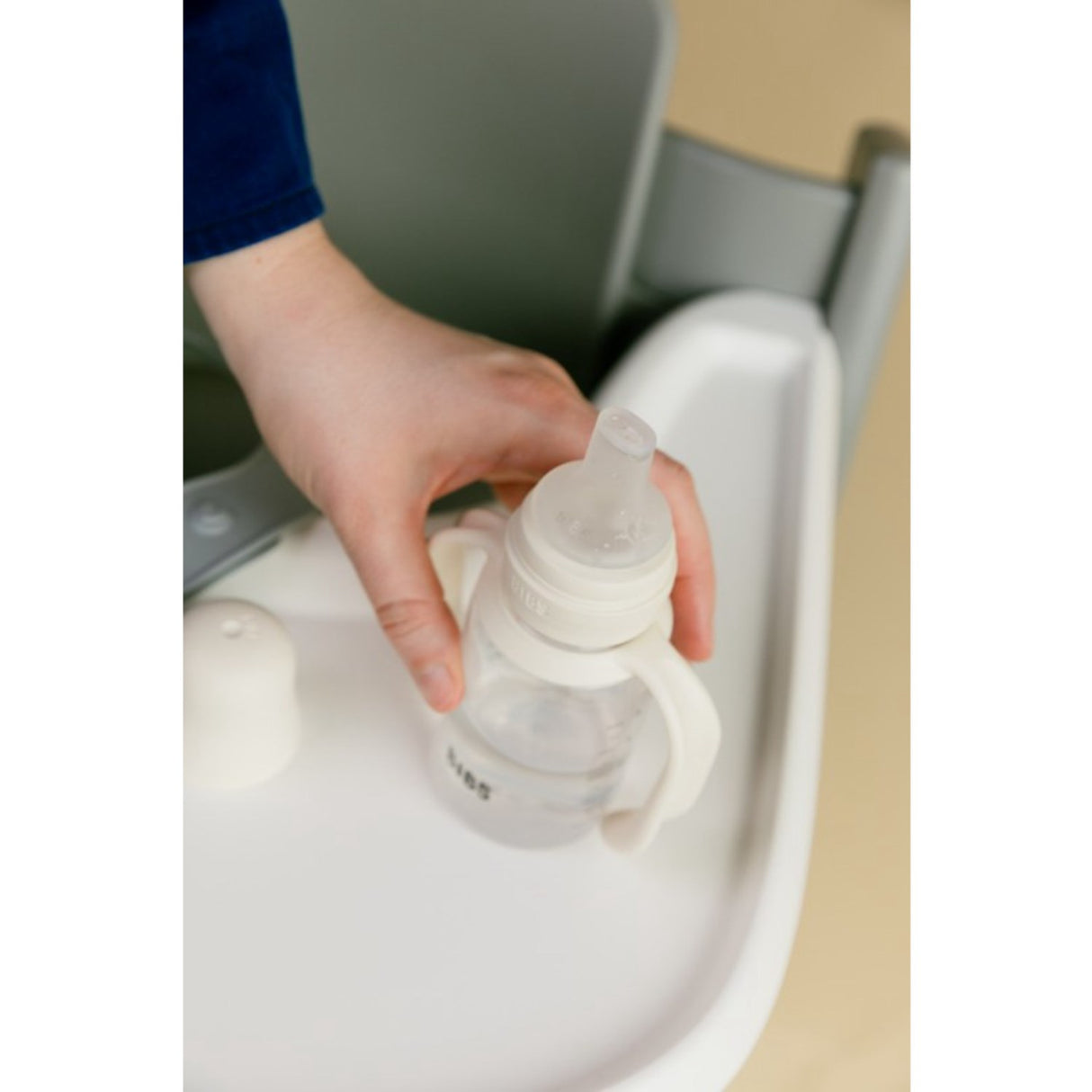 Bibs Ivory Baby Sippy Flaske Spout Round Silikone Slow Flow