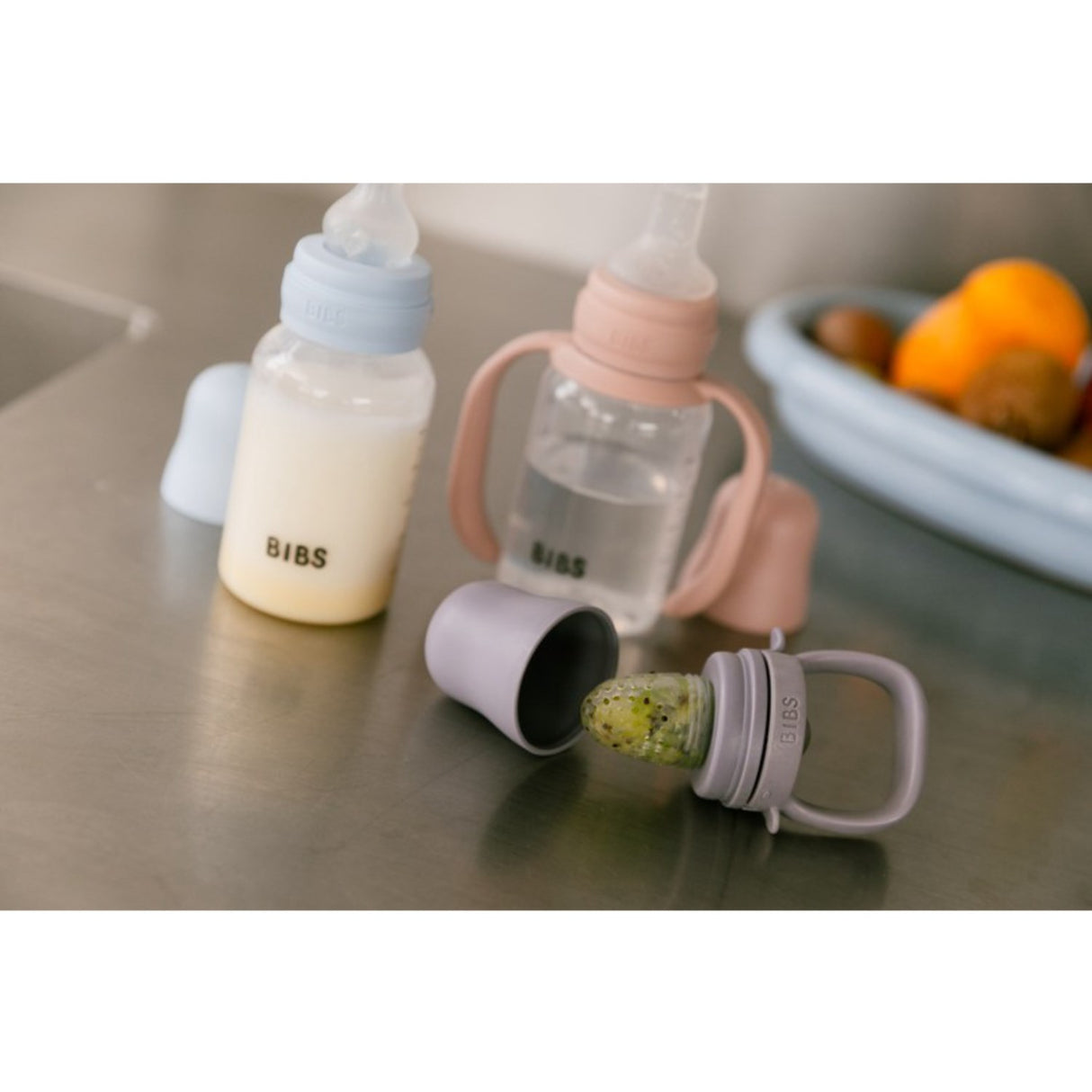 Bibs Blush Baby Sippy Flaske Spout Round Silikone Slow Flow