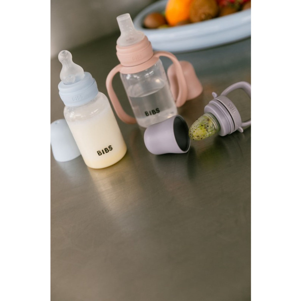 Bibs Blush Baby Sippy Flaske Spout Round Silikone Slow Flow