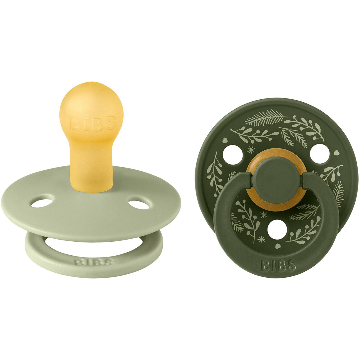 Bibs Sage/Hunter Green Sut Colour Holiday Leaf 2-Pak Latex