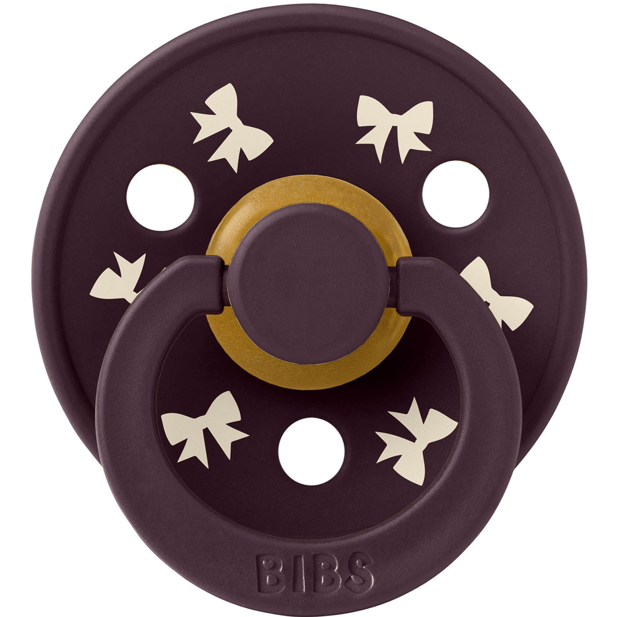 Bibs Ivory/Plum Sut Colour Holiday Sløjfe 2-Pak Latex