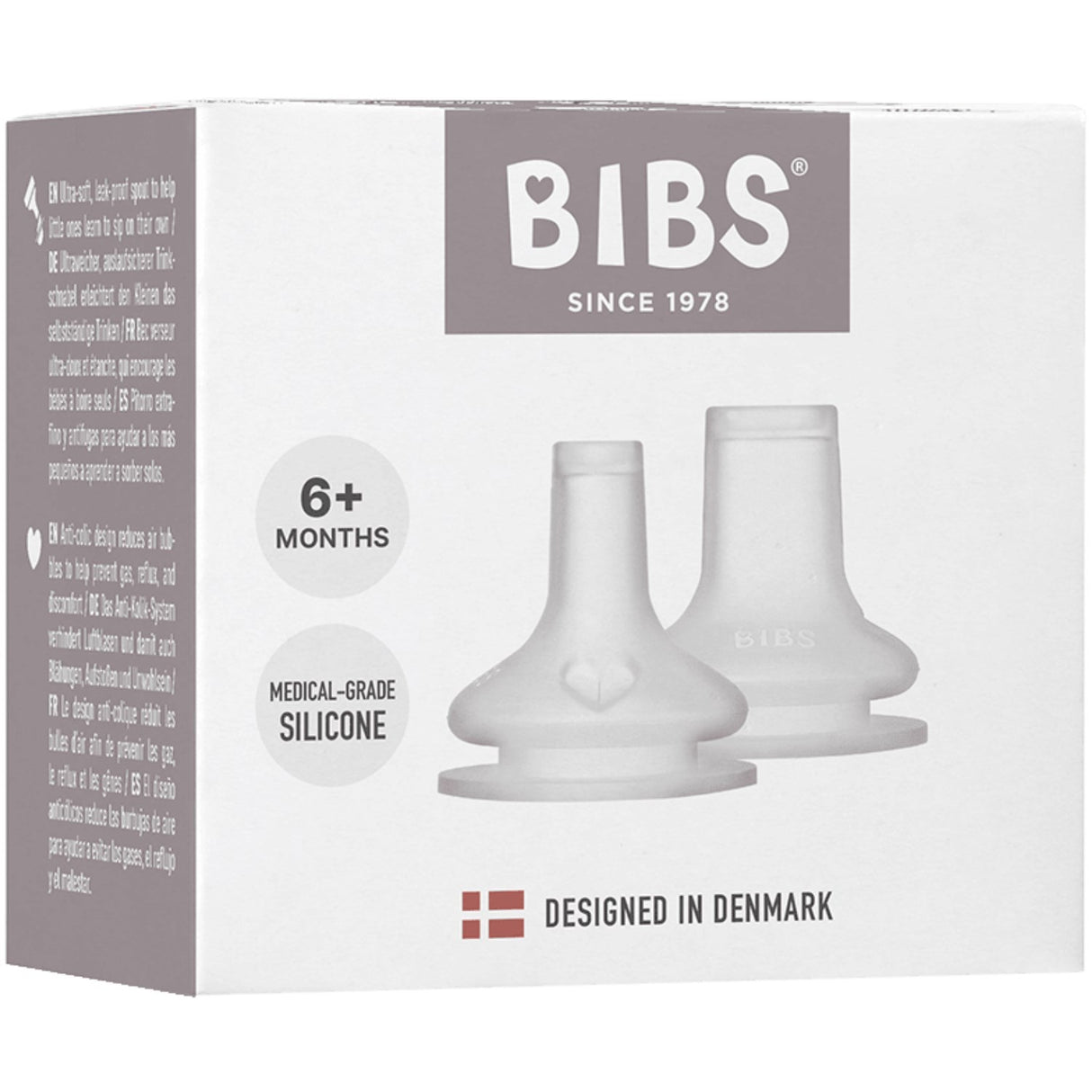 Bibs Baby Flaske Spout Silikone 2-Pak