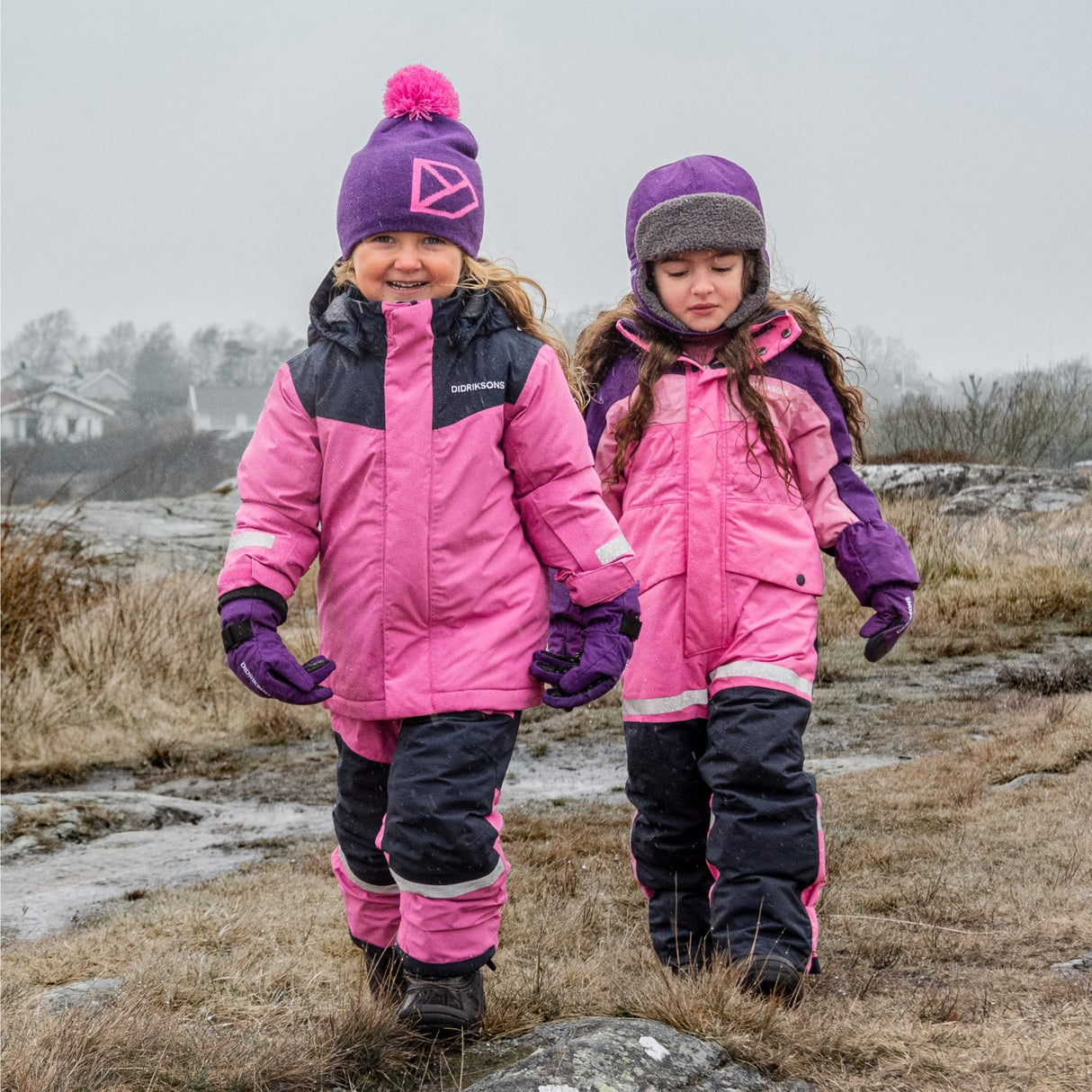 Didriksons Sweet Pink Skare Kids Sæt