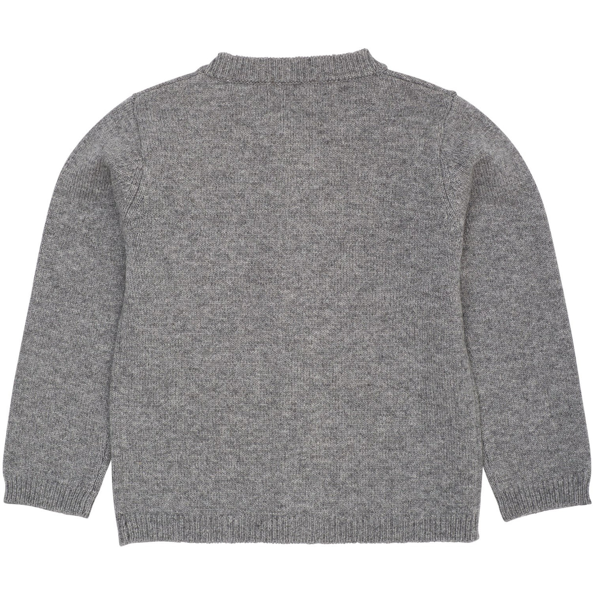 COPENHAGEN COLORS Dk Grey Mel./Cream Comb. Cashmere Cardigan W. Poplin Sløjfe