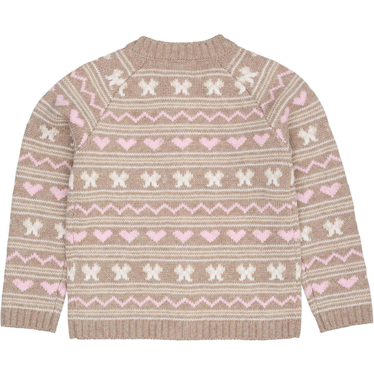 COPENHAGEN COLORS Sand Comb. Cashmere Pattern Cardigan