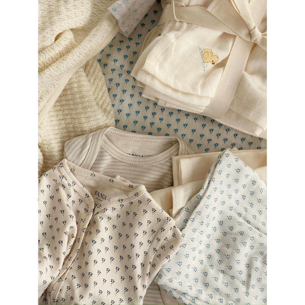 Konges Sløjd Fanga Punto Blu Bellini 3 Pak Muslin Cloth GOTS