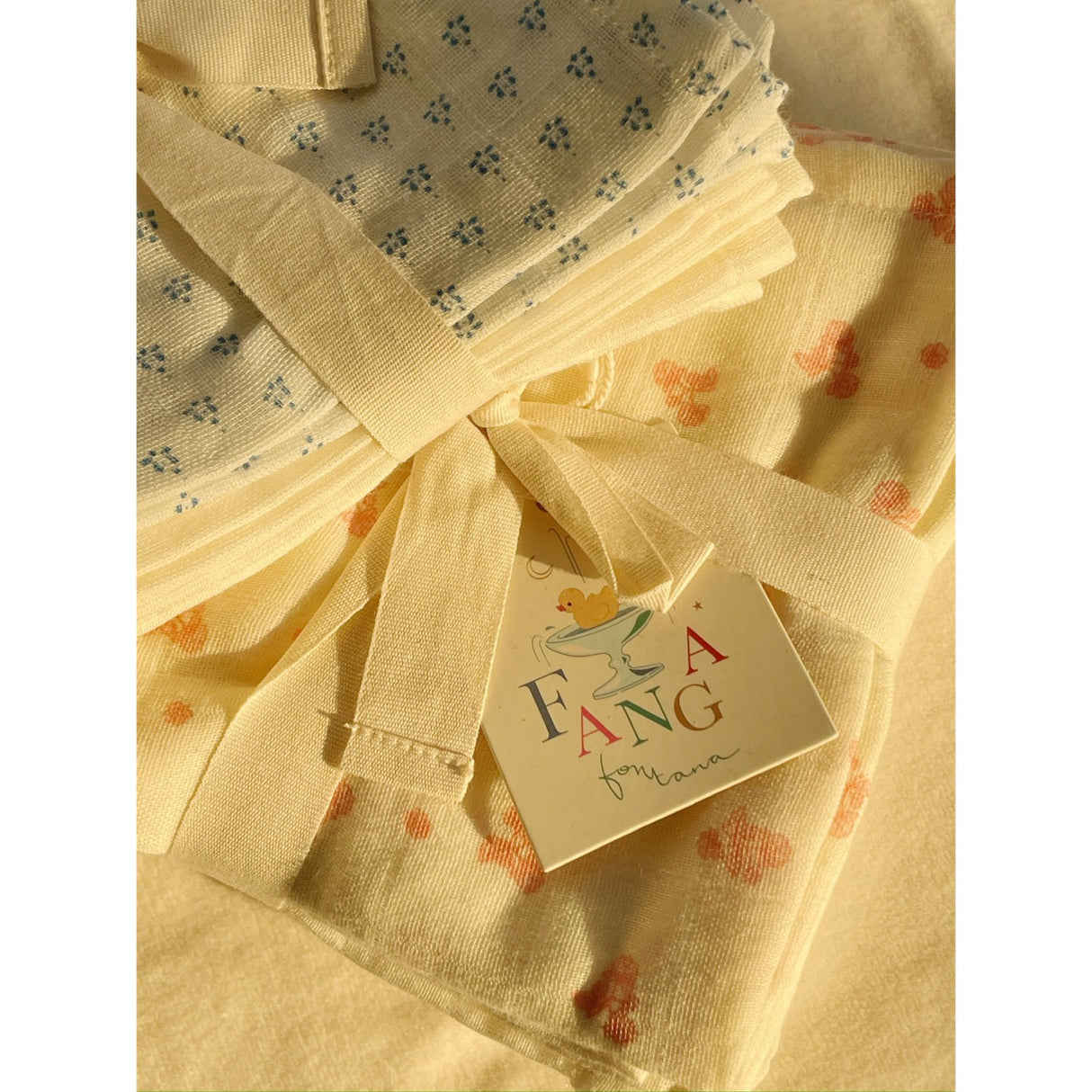 Konges Sløjd Fanga Punto Blu Bellini 3 Pak Muslin Cloth GOTS