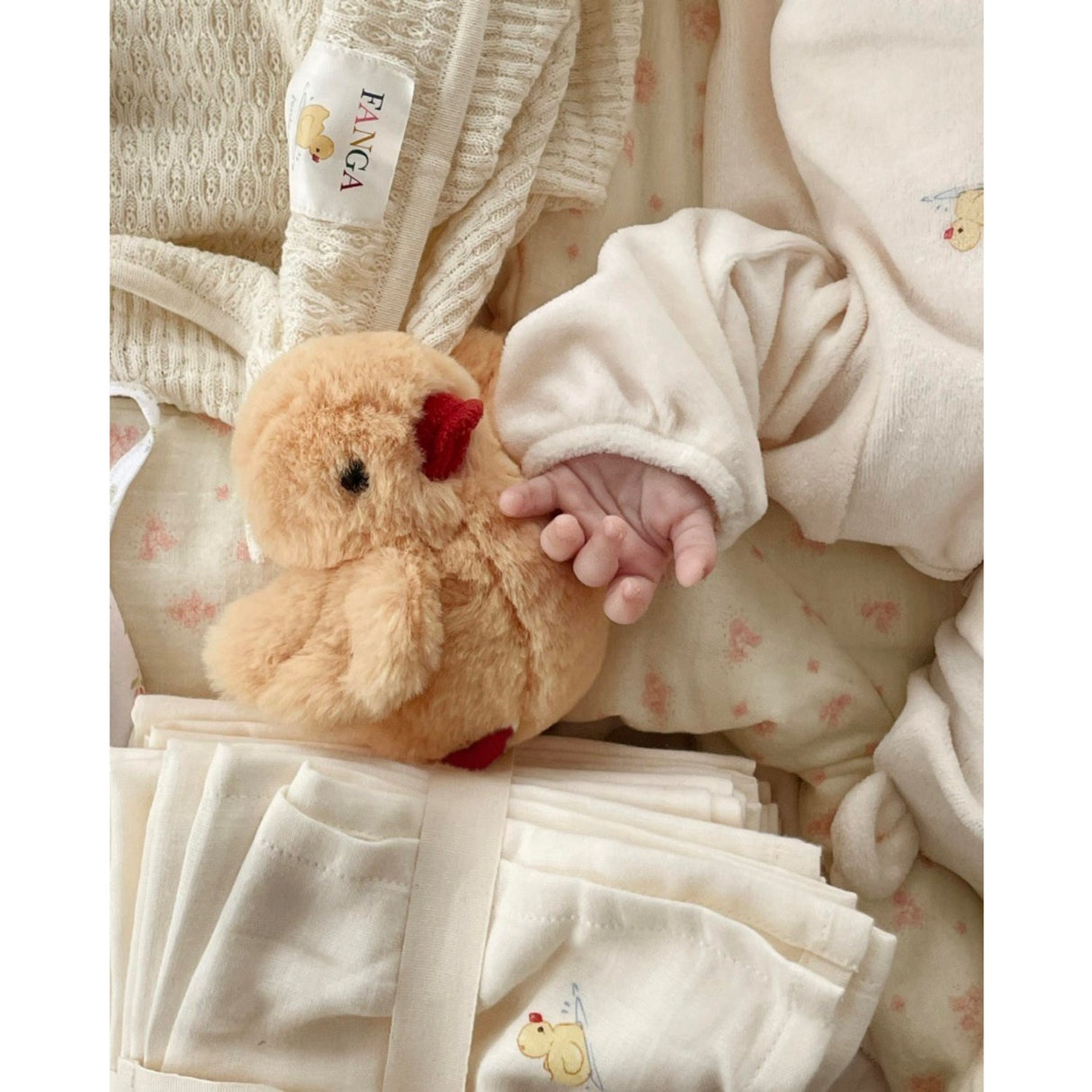 Konges Sløjd Fanga Antique White Nuvoli 10 Pak Muslin Cloth GOTS