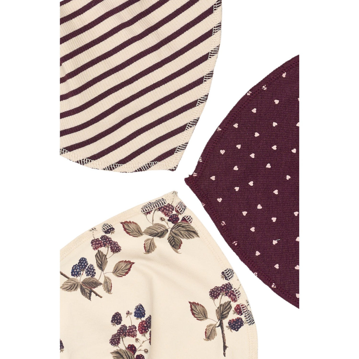 Petit Piao Black Berry Hagesmæk Modal 3 Pack