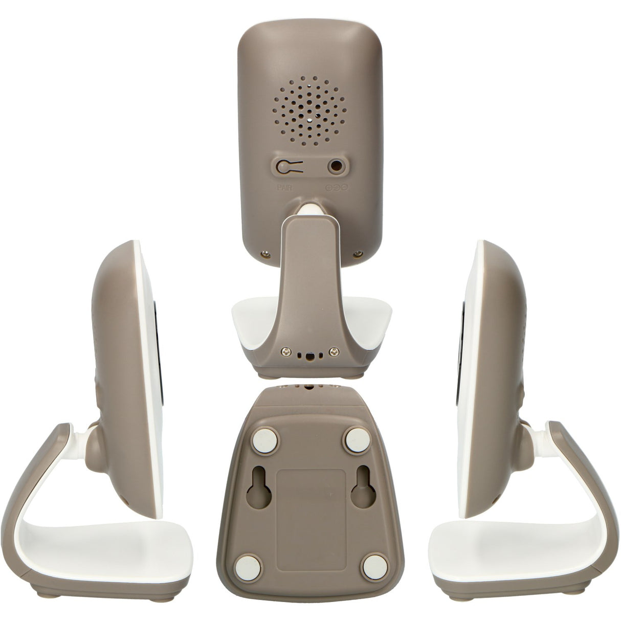 Alecto White/Taupe Video Babyalarm 2,4 Tommer Farve Display