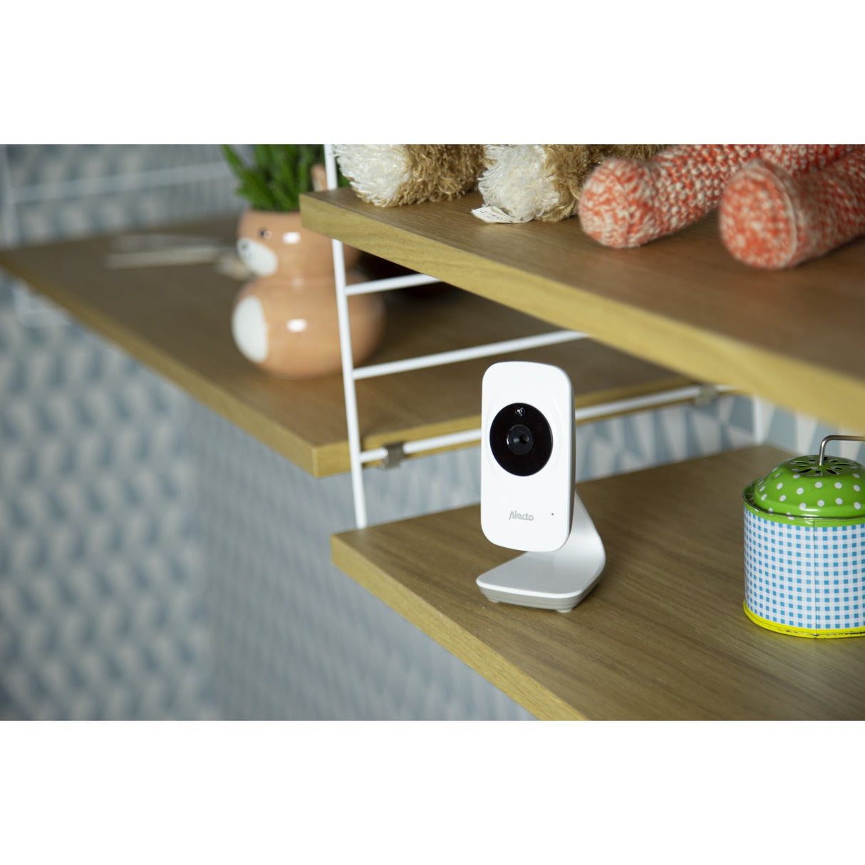 Alecto White/Taupe Video Babyalarm 2,4 Tommer Farve Display