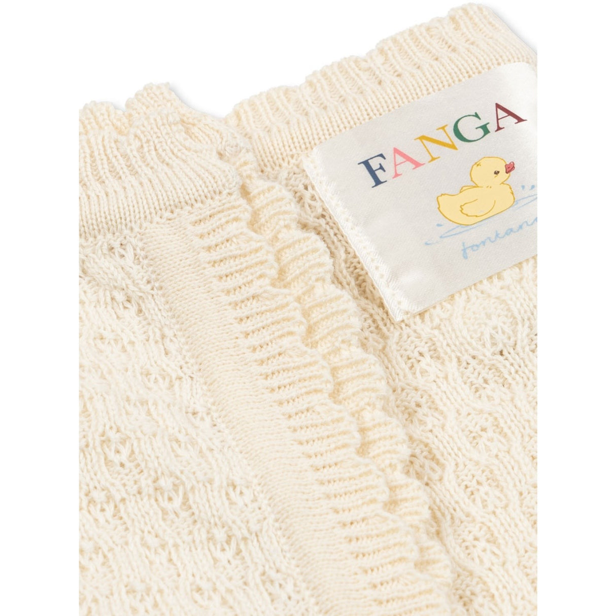Konges Sløjd Fanga Fontana Antique White Venti Pointelle Tæppe GOTS