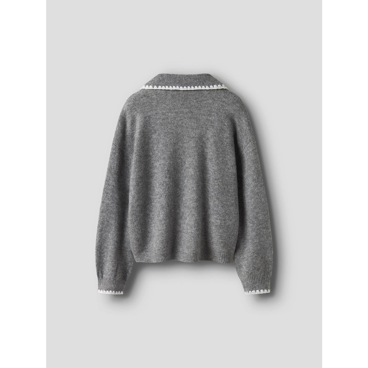Name It Grey Melange Nkfrikasa Ls Strik Polo