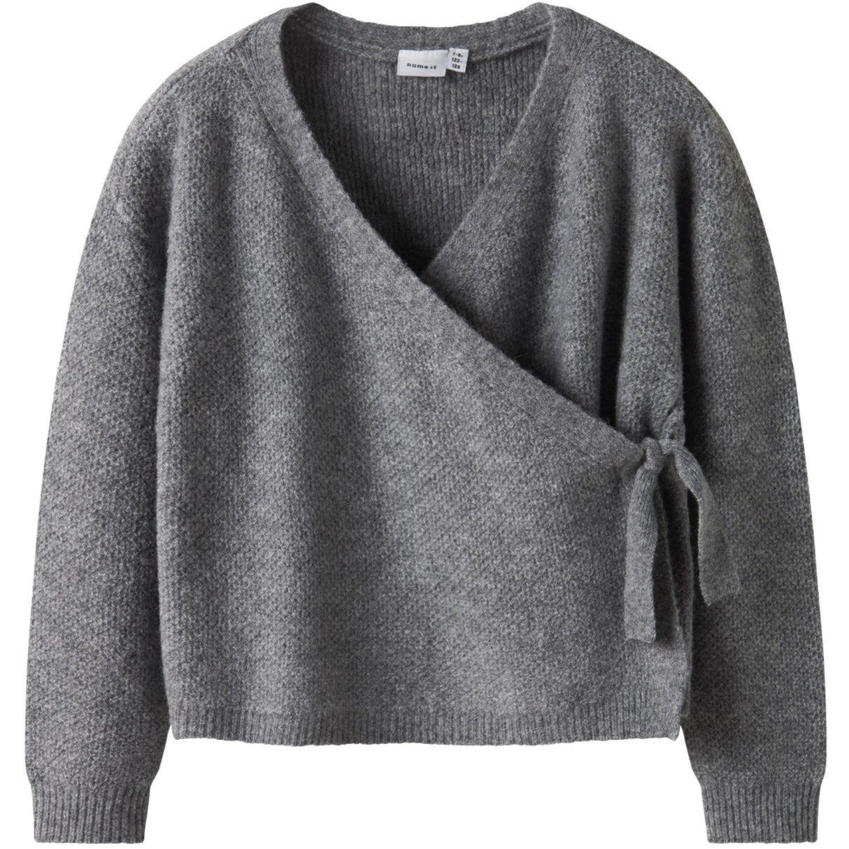 Name It Grey Melange Nkfsanie Ls Strik