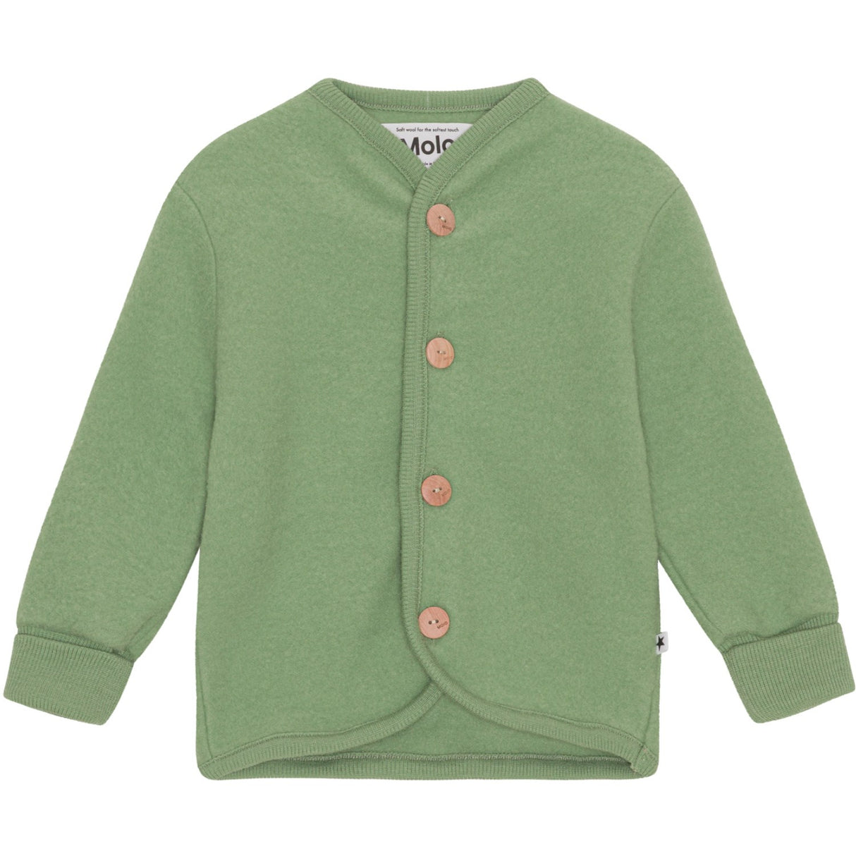 Molo Moss Green Umber Fleece Jakke