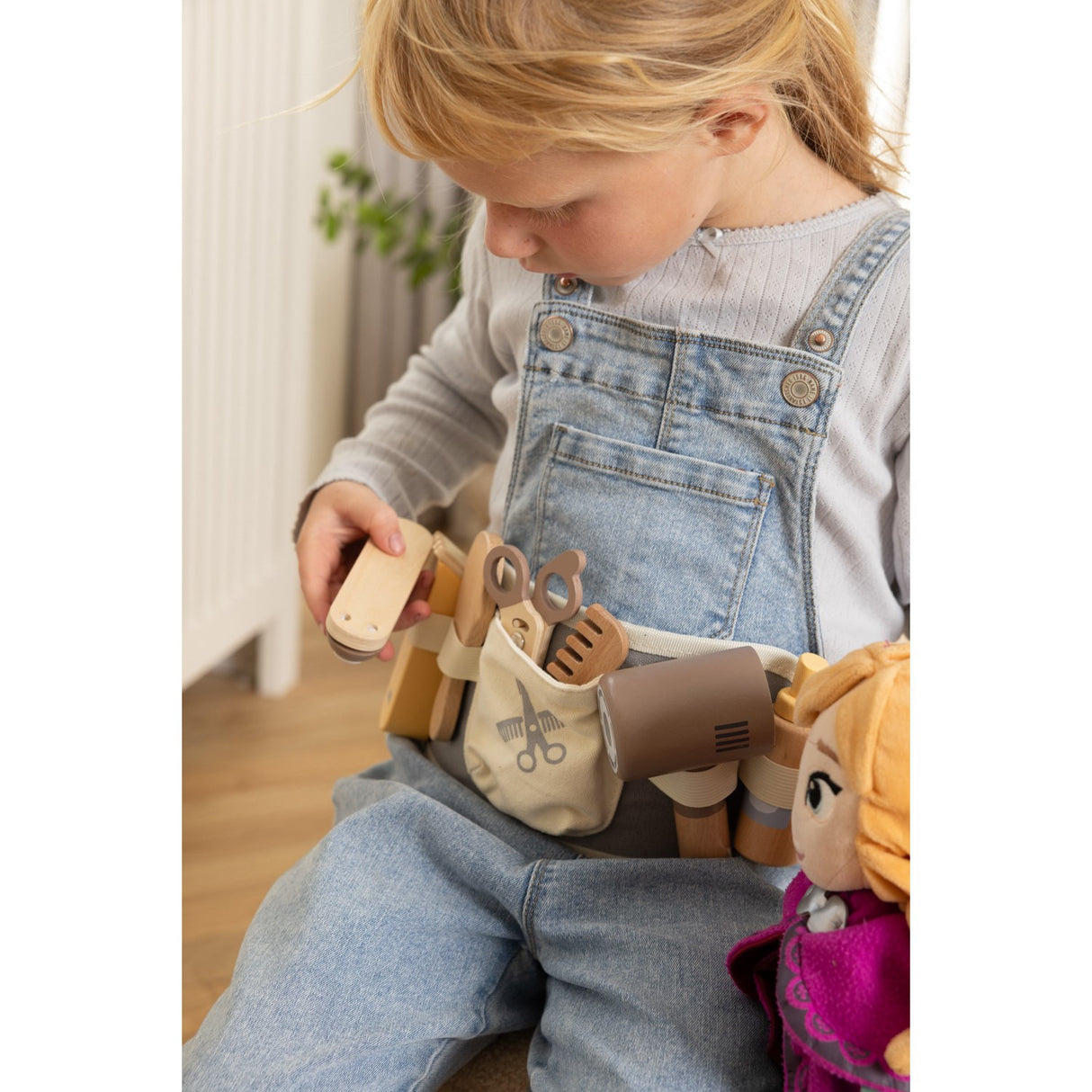 Dantoy Barber Sæt Træ I Gaveæske 8 Dele