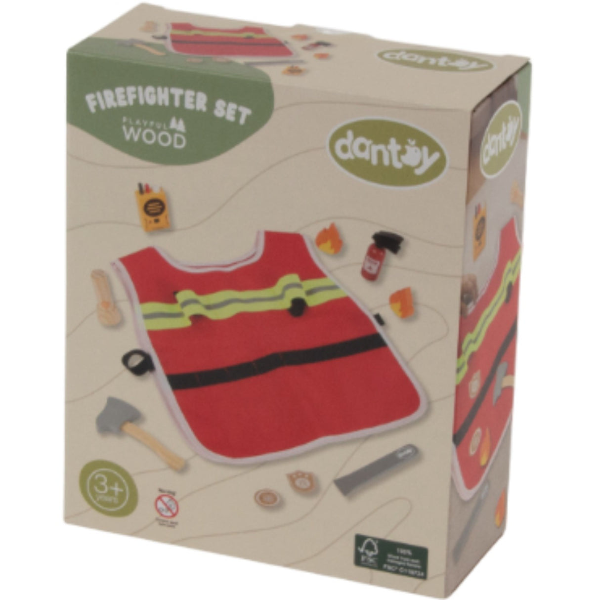 Dantoy Brandmand Sæt Træ I Gaveæske 10 Dele