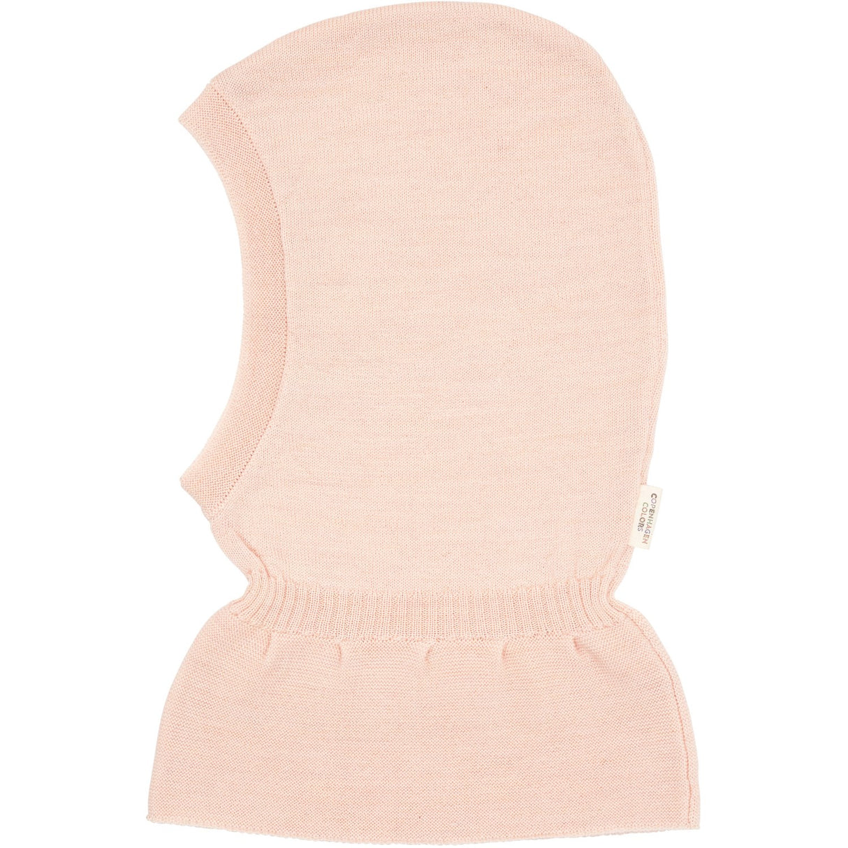 COPENHAGEN COLORS Soft Pink Lt. Strikket Merino Elefanthue Med Flæse