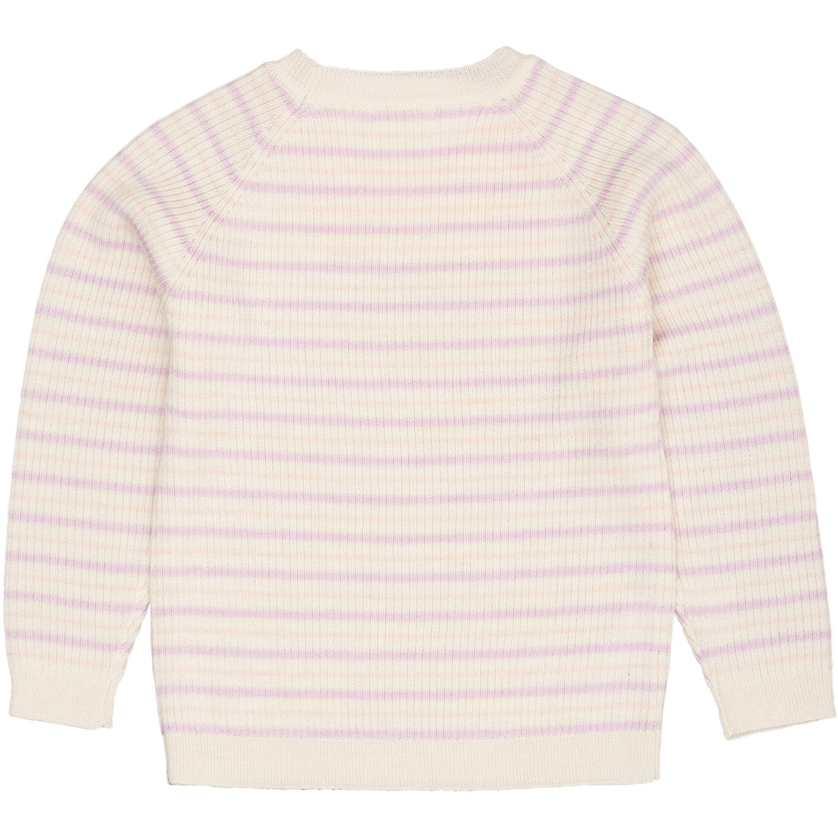 COPENHAGEN COLORS Cream/Lavender/Dusty Rose Combi Merino Classic Rib Bluse