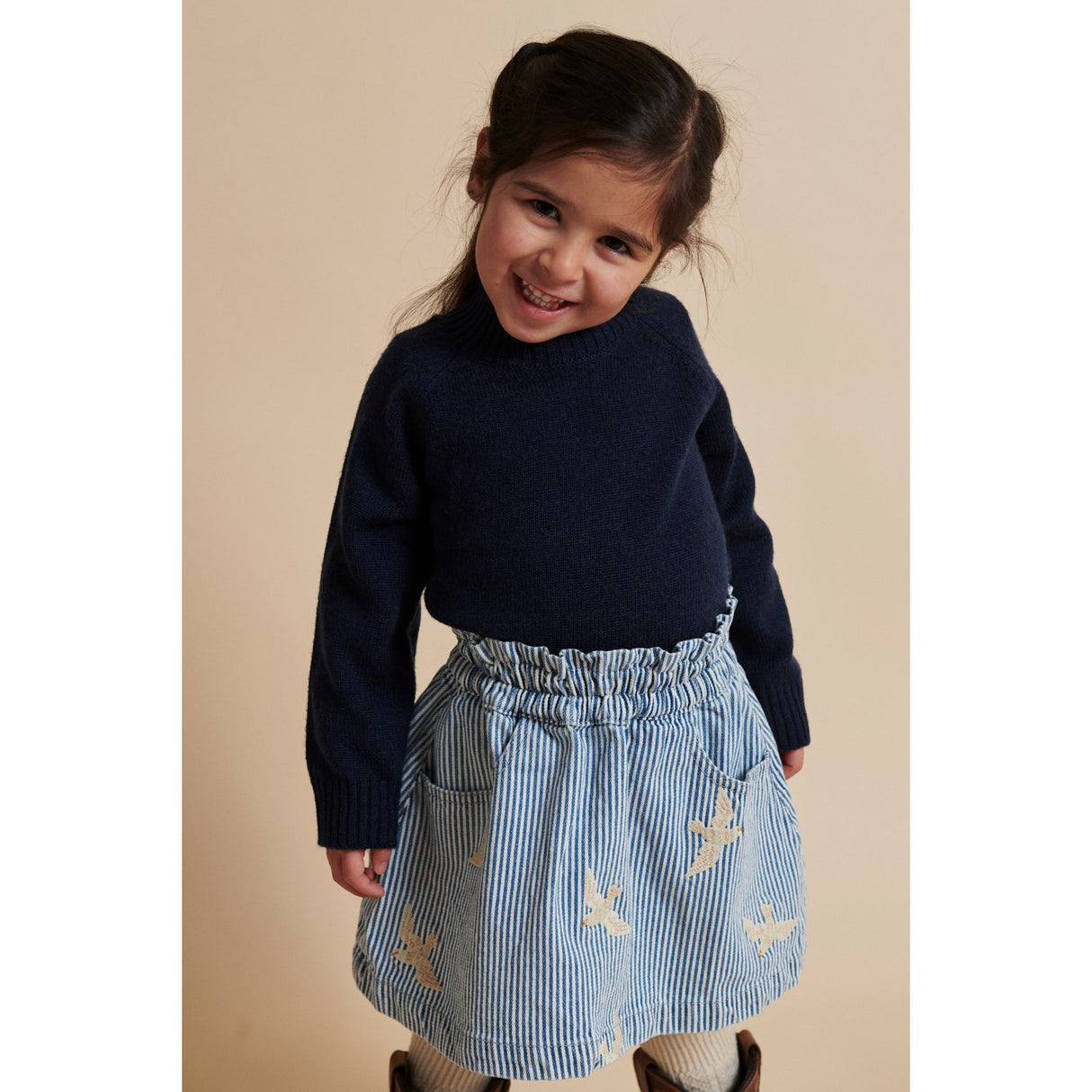 COPENHAGEN COLORS Navy Pull Over W Skildpadde Neck