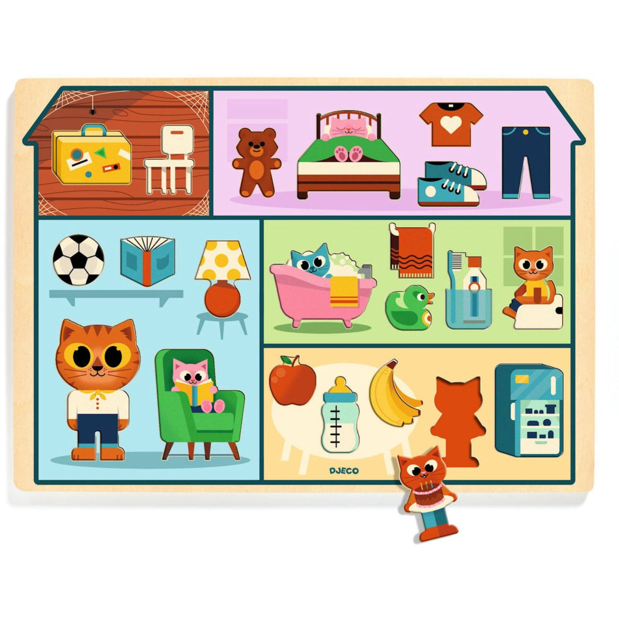 Djeco Træpuslespil, Huset