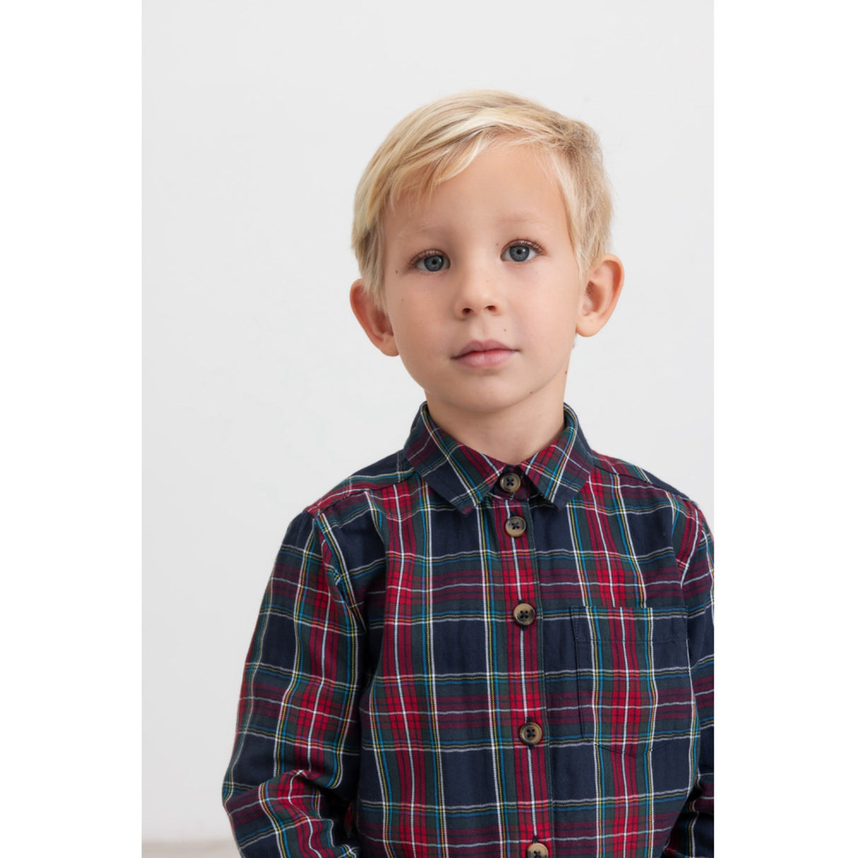 MarMar Check Pilot Navy Check Tommy Skjorte