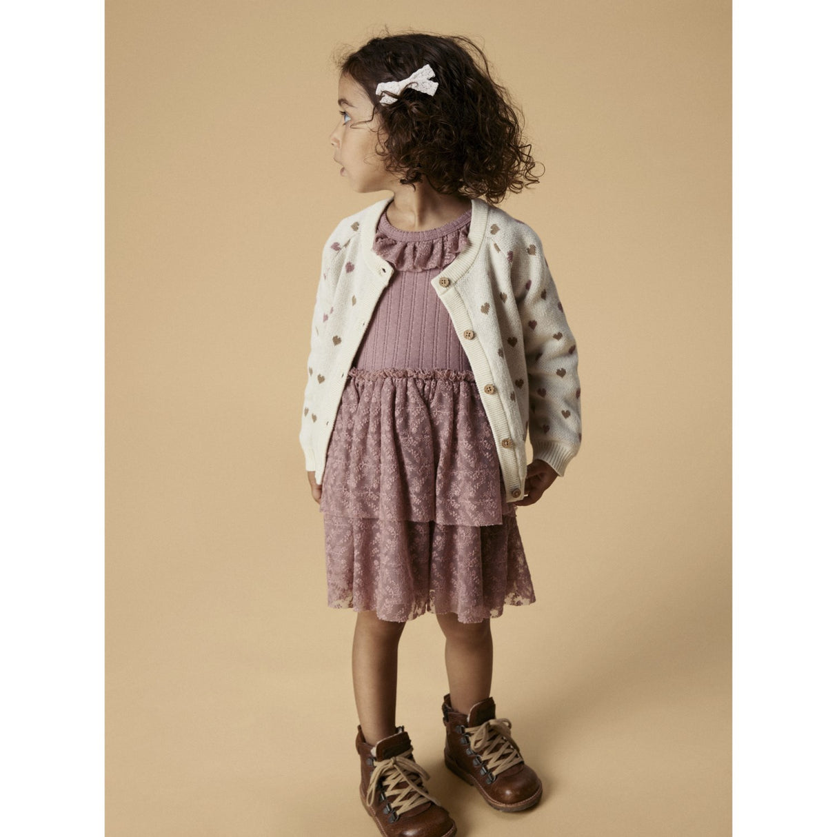 Lil'Atelier Turtledove Sepia Tint Nmfsaran Ls Strik Card Heart Lil