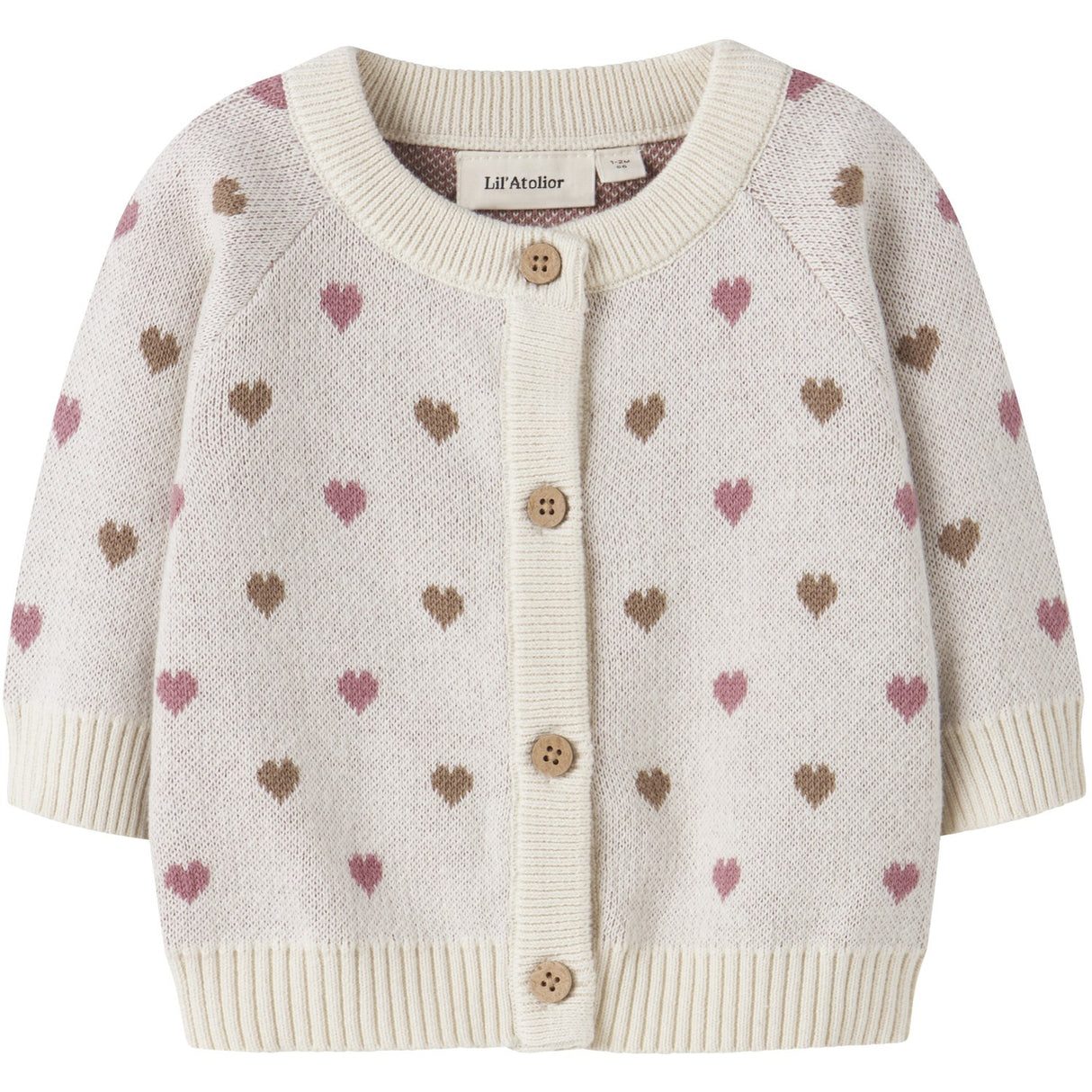 Lil'Atelier Turtledove Sepia Tint Nbfsaran Ls Strik Card Heart Lil