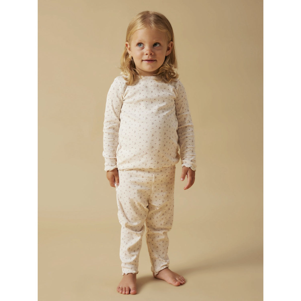 Lil'Atelier Almost Mauve Flowers Nmfgago Night Sæt Lil