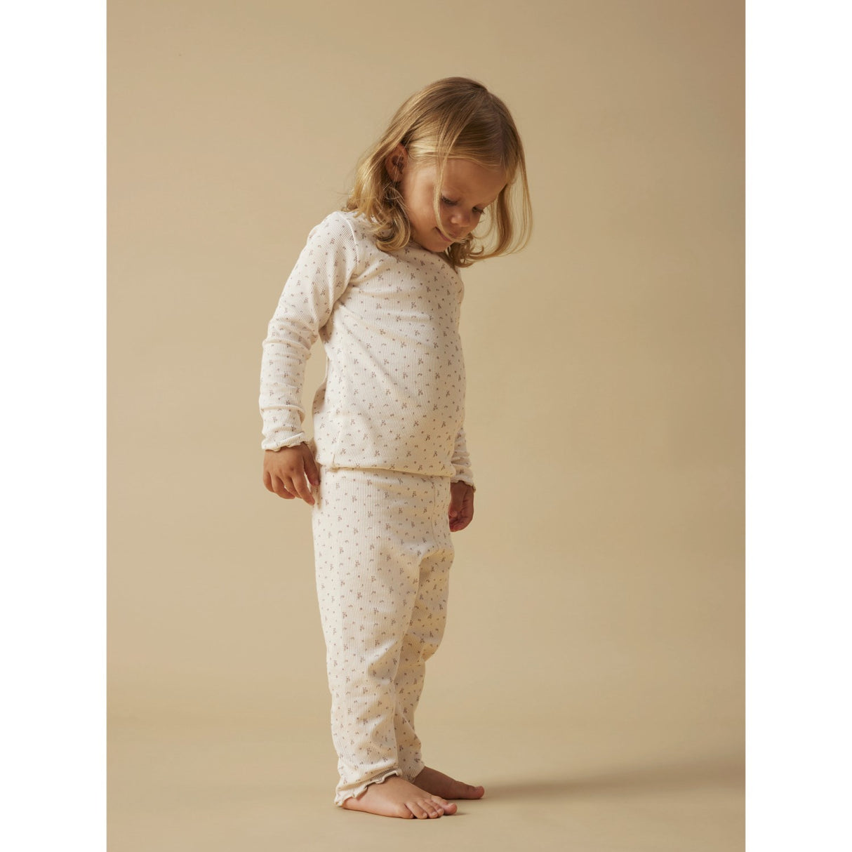 Lil'Atelier Almost Mauve Flowers Nmfgago Night Sæt Lil