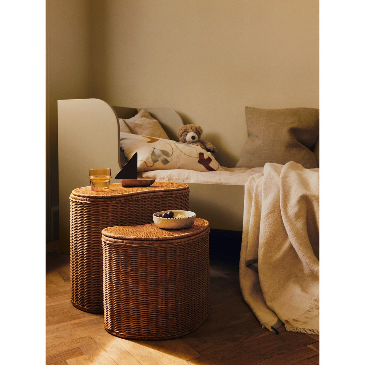 Ferm Living Natural Willora Flettet Opbevaring 2-Pak