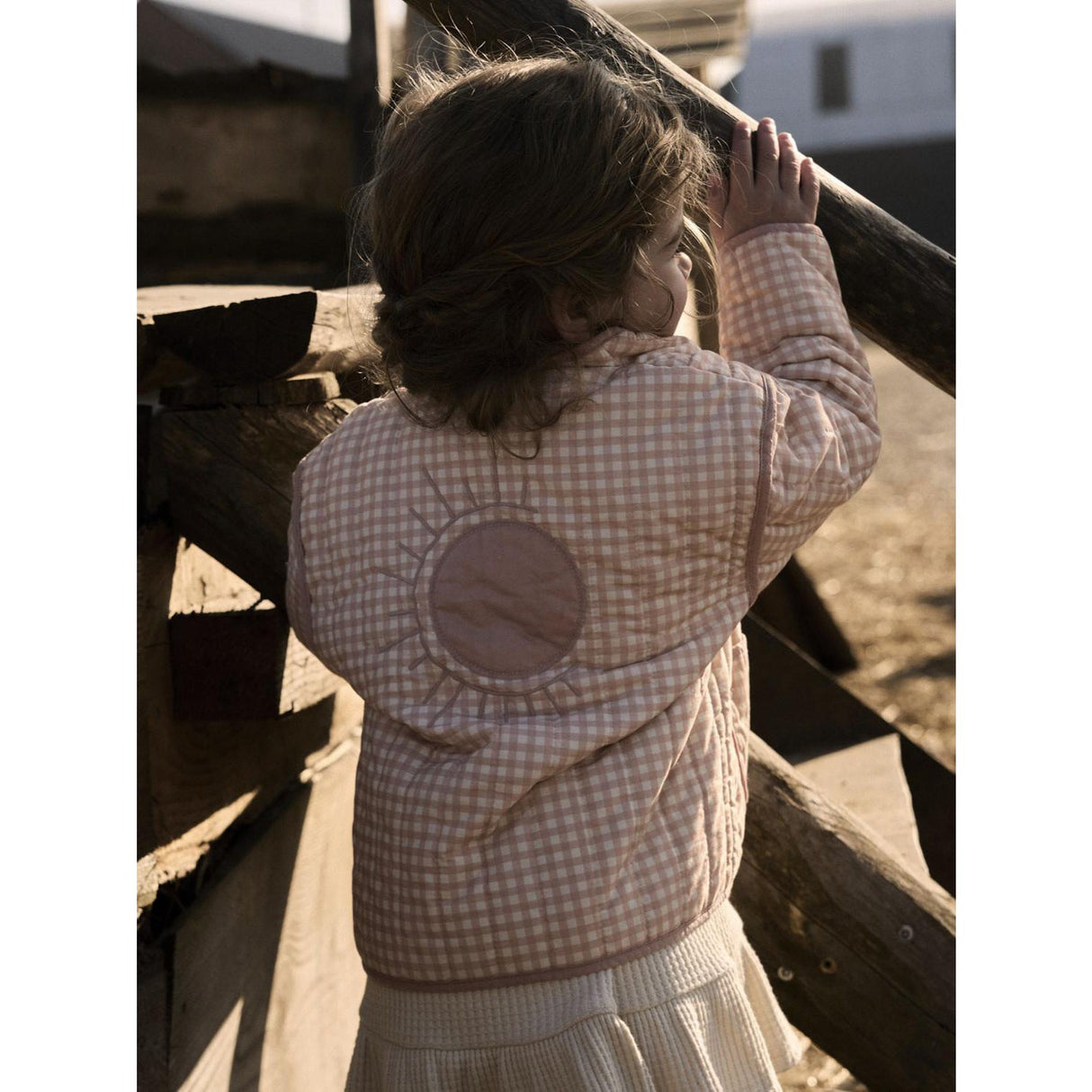 Lil'Atelier Cameo Rose Sun Nmflarose Ls Quilt Jakke Lil