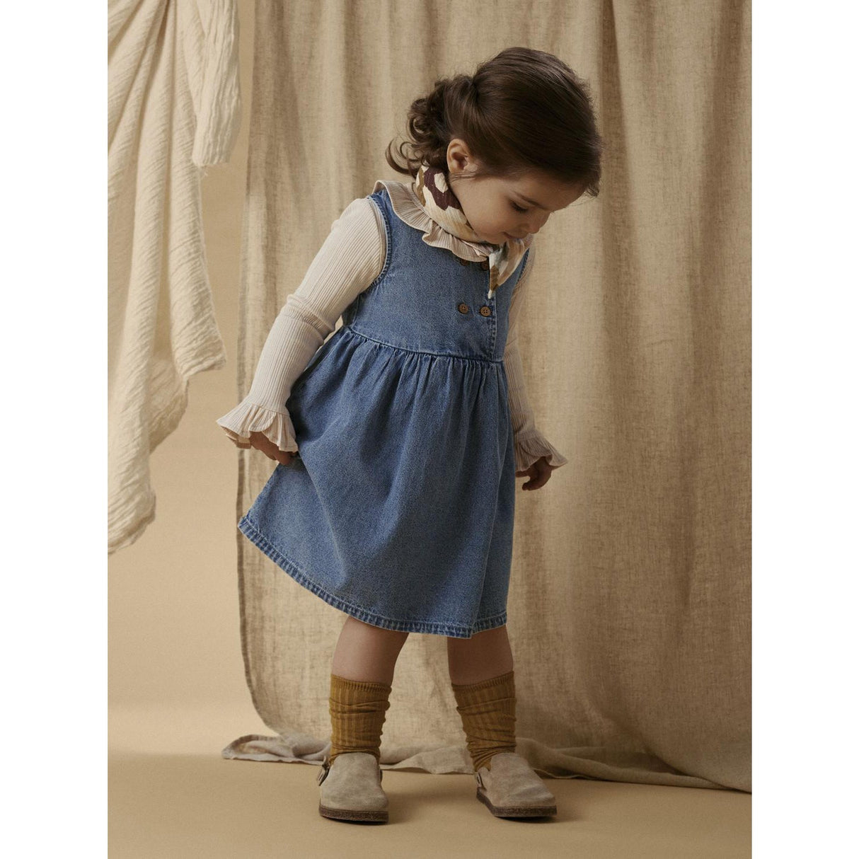 Lil'Atelier Medium Blue Denim Nmftaya Sl Dnm Spencer 1166-Fd Lil