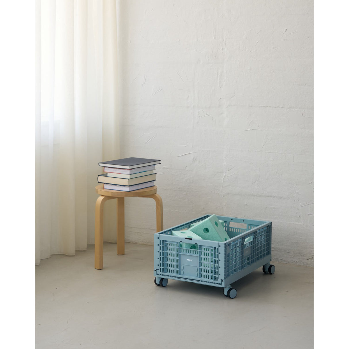 MODU Sky Blue 4 X Opbevaring Boks Hjul