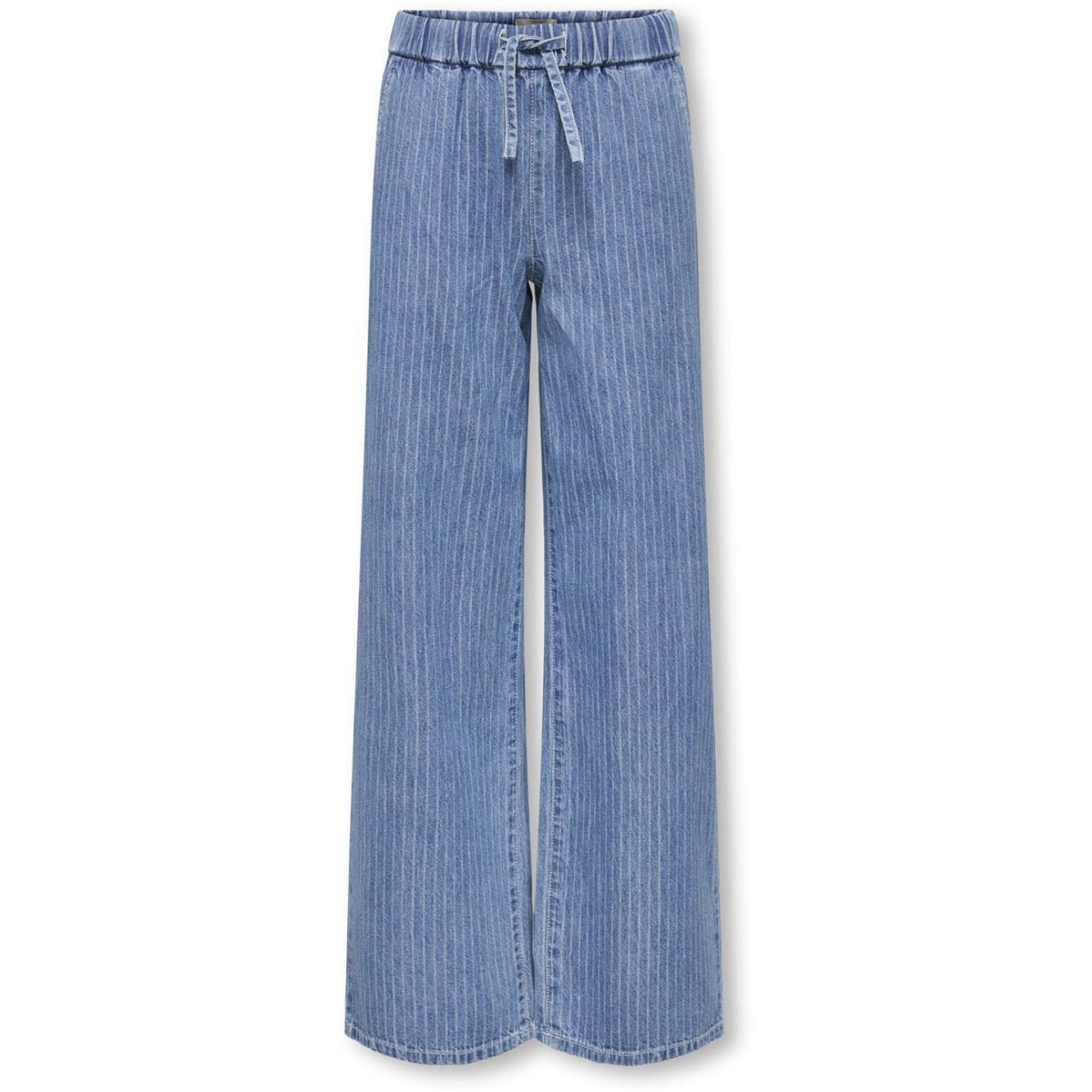 kids ONLY Medium Blue Denim Stripes Kogyasmin Wide Bukser Dnm Gua