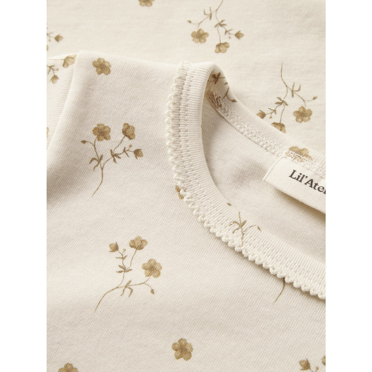 Lil'Atelier Coconut Milk Flower Yellow Nmflayo Sig Ls Slim Top Lil