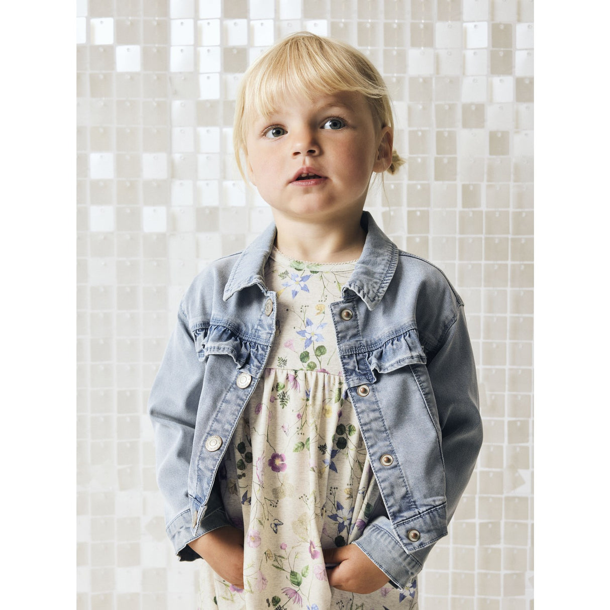 Name It Light Blue Denim Nmfjulia Dnm Flæse Jakke 6006-Yb F