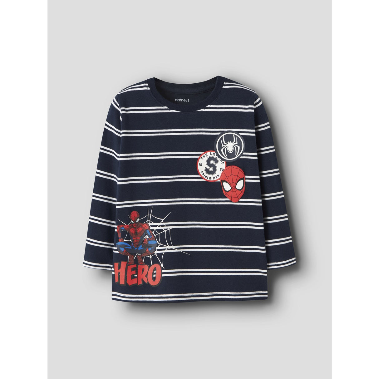 Name It Navy Blazer Nmmfreman Spider Ls Nreg Top Mar