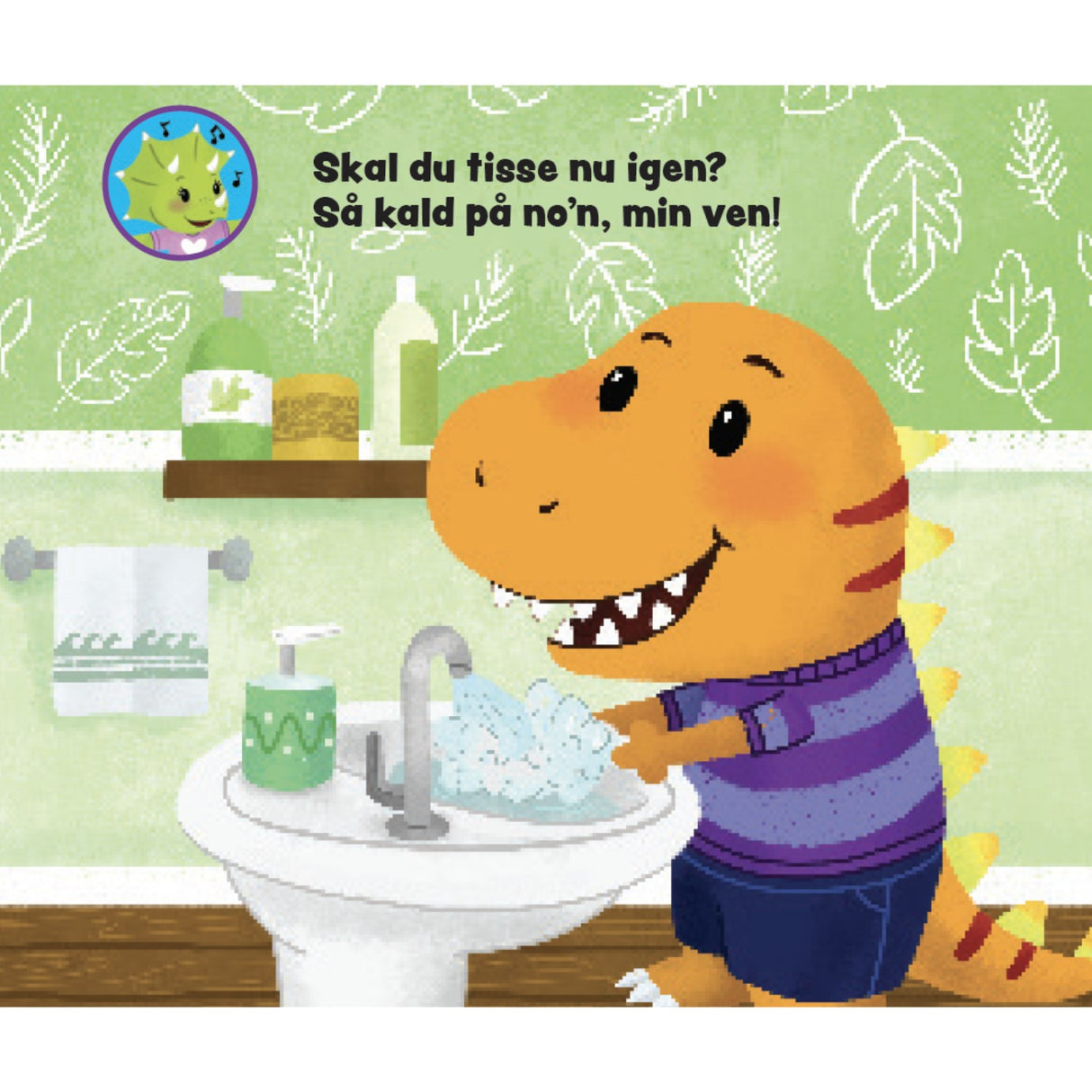 Forlaget Tukan Papbog Med Håndtag: Lille Dino Skal På Toilettet!