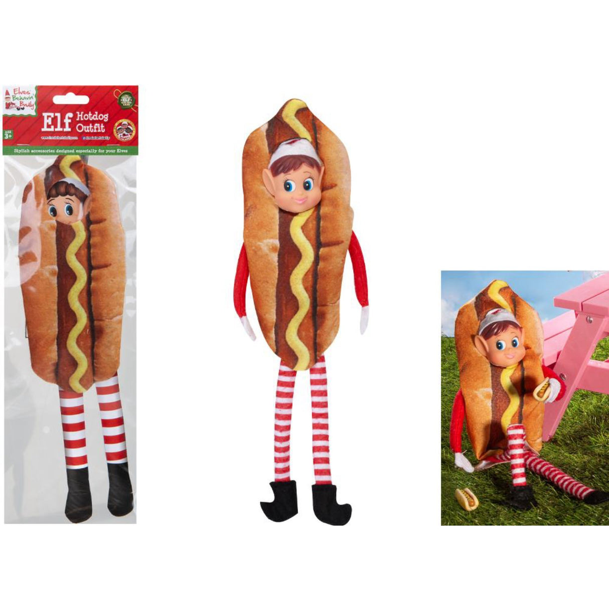 Elves Behavin' Badley Elf Hotdog Kostume