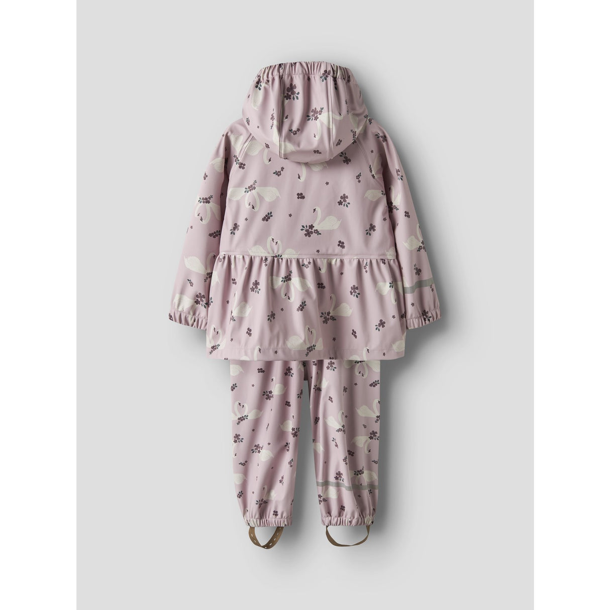 Name It Keepsake Lilac Swan Nmfdry10 Rain Sæt Aop Fo